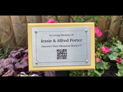 Stainless Steel QR Memorial Wall Plaque
